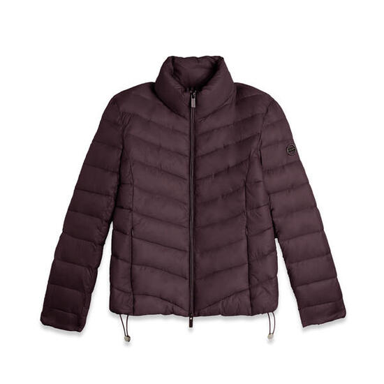 Doudoune pour femmes matelassée, col montant et finition brillante