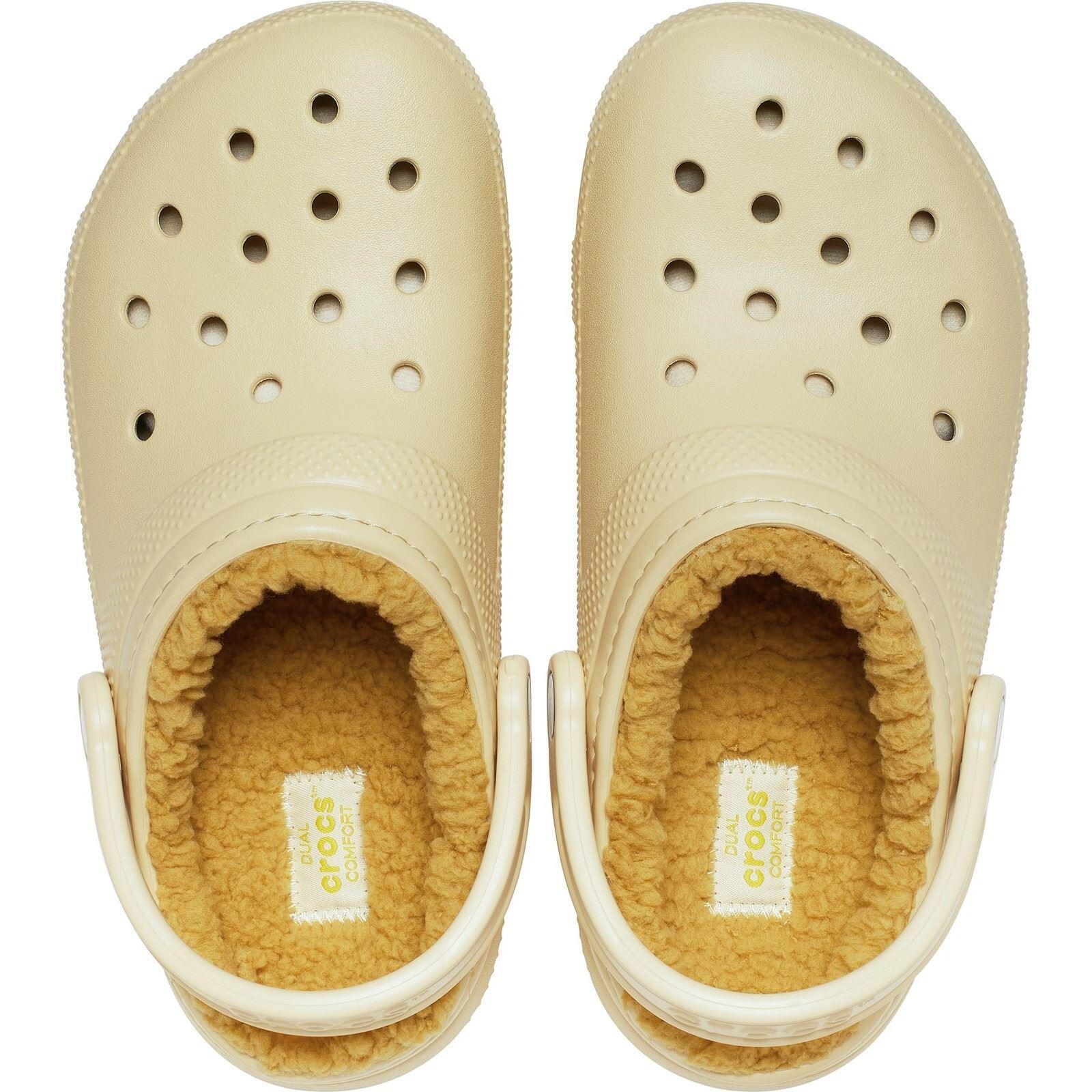 Zuecos CROCS  Classic Lined Clog Beige  Mujer 5/6