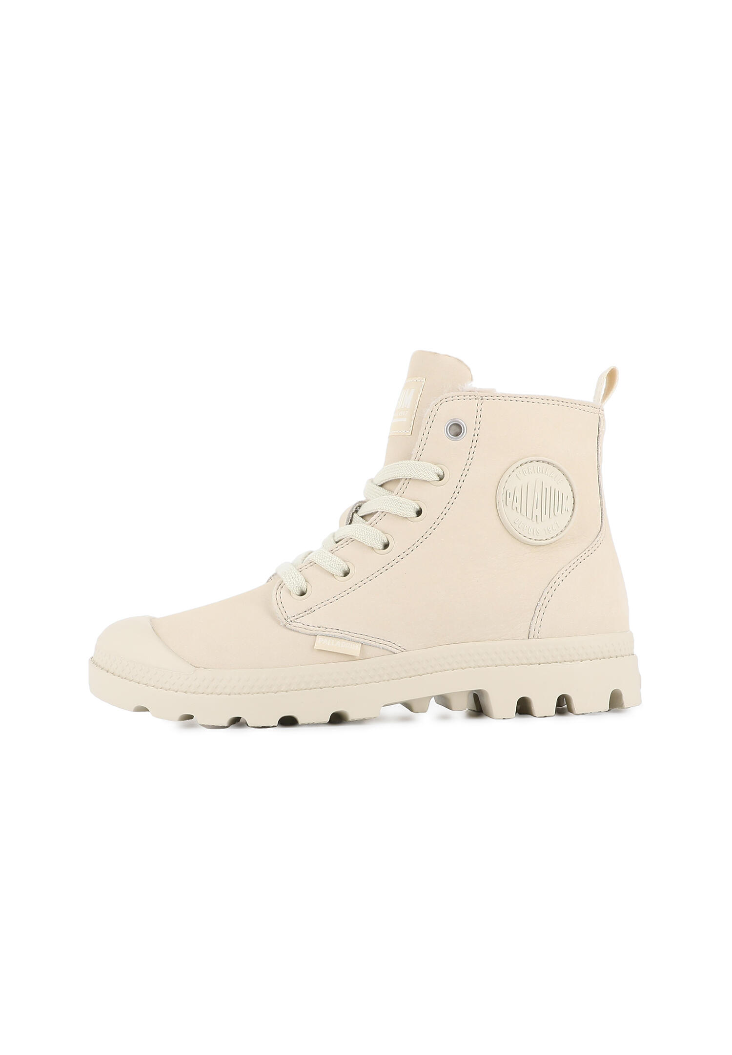 Botines Mujer Palladium Pampa Hi Zip Wl Beis 3/6