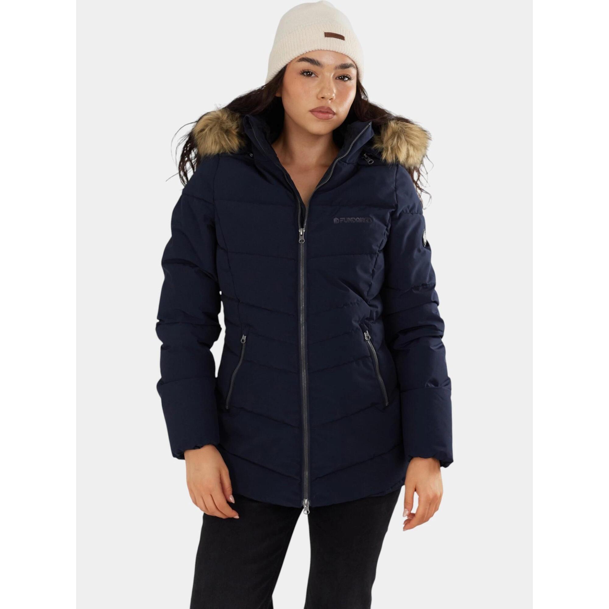 Fundango - Manteau D'Hiver Femme Prue - Doudoune Synthétique - Bleu - Decathlon