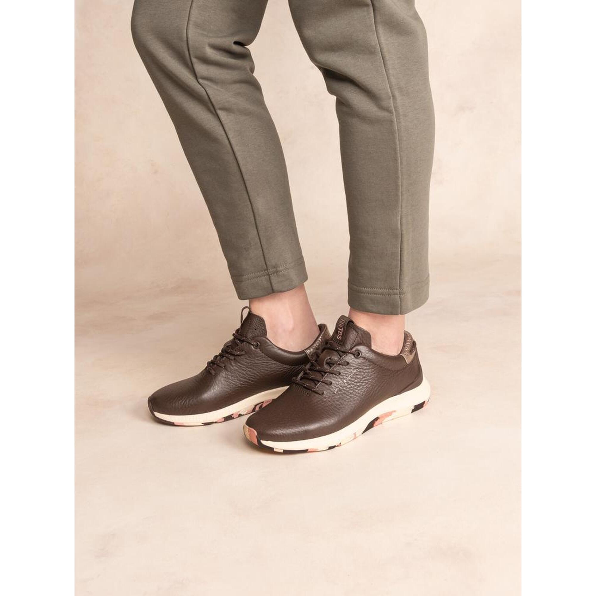 Tbs - Chaussures De Running Femme - Jazzrun Marron - Chaussures De Sport - Blanc|marron - Decathlon