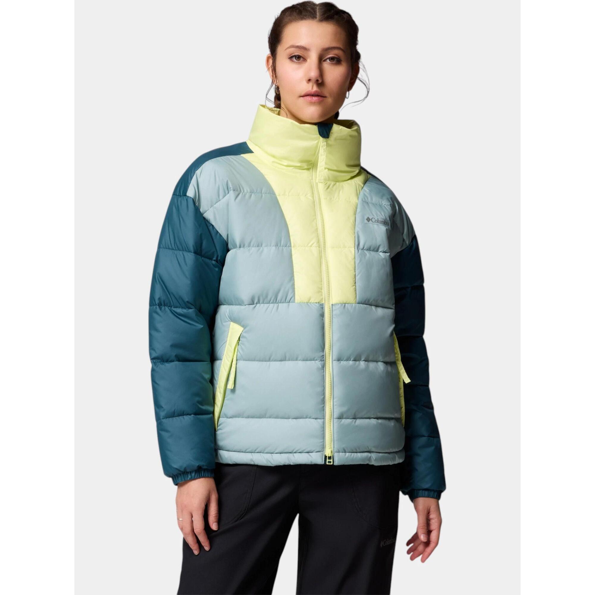 Columbia - Manteau D'Hiver Femme Pike Lake - Doudoune Synthétique - Bleu|jaune - Decathlon