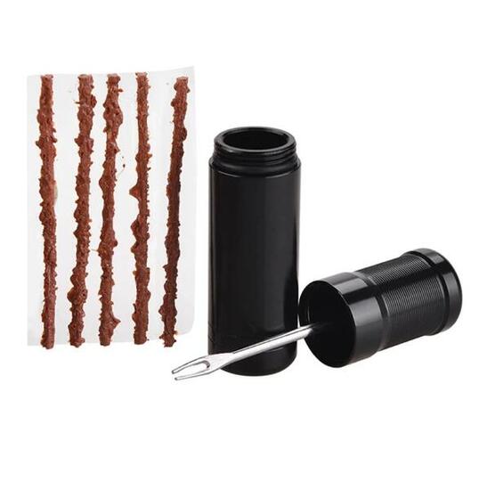 Kit riparazione tubeless bici – utensile CNC alluminio + 5 strisce – compatto