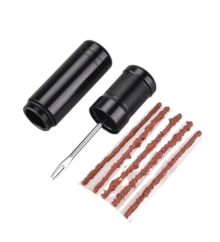 Kit reparação pneu tubeless – ferramenta CNC alumínio + 5 mechas – compacto 6/6
