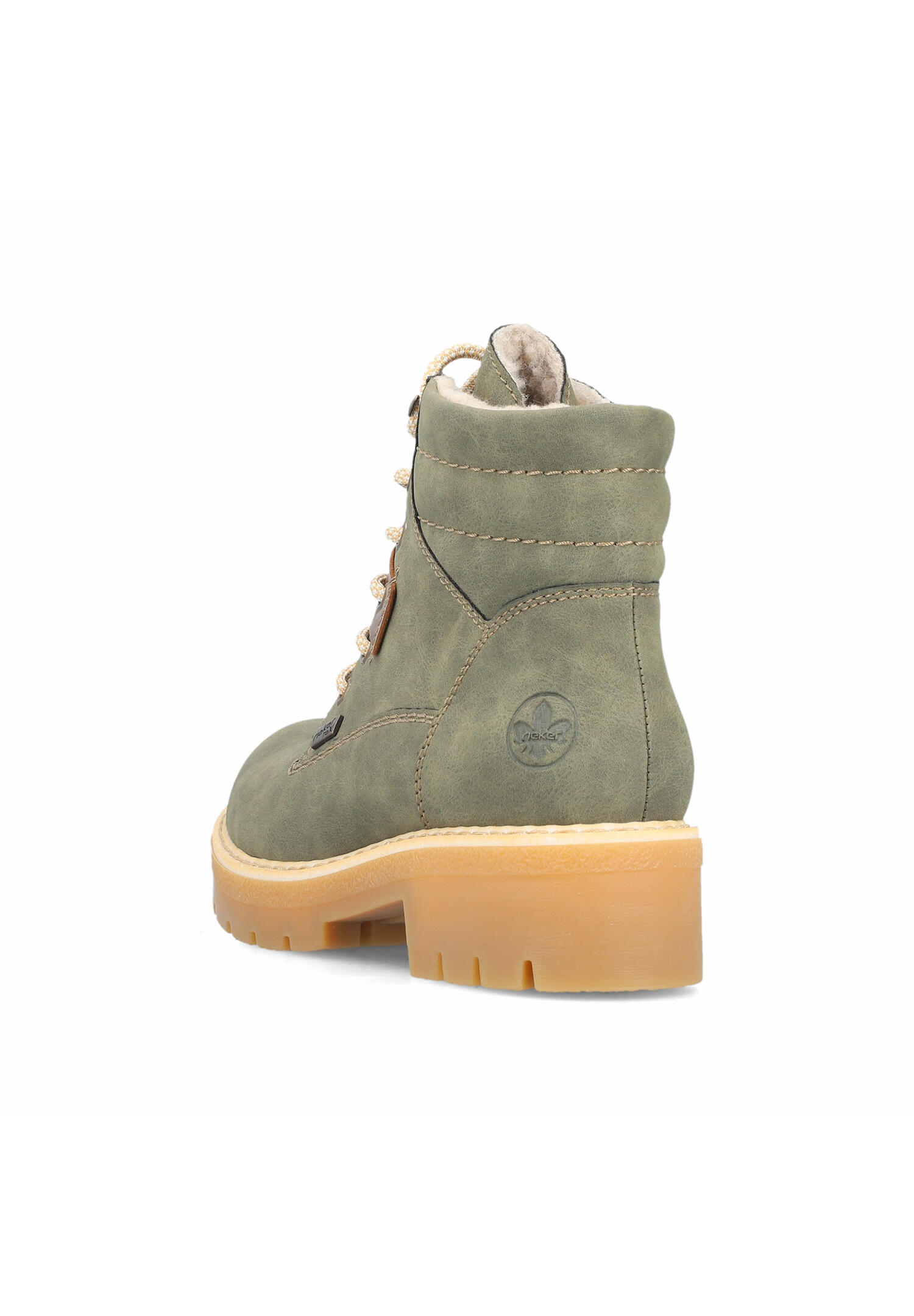 Rieker Damen Schnürstiefel warm gefüttert Stiefelette Y8120-54 grün 3/5