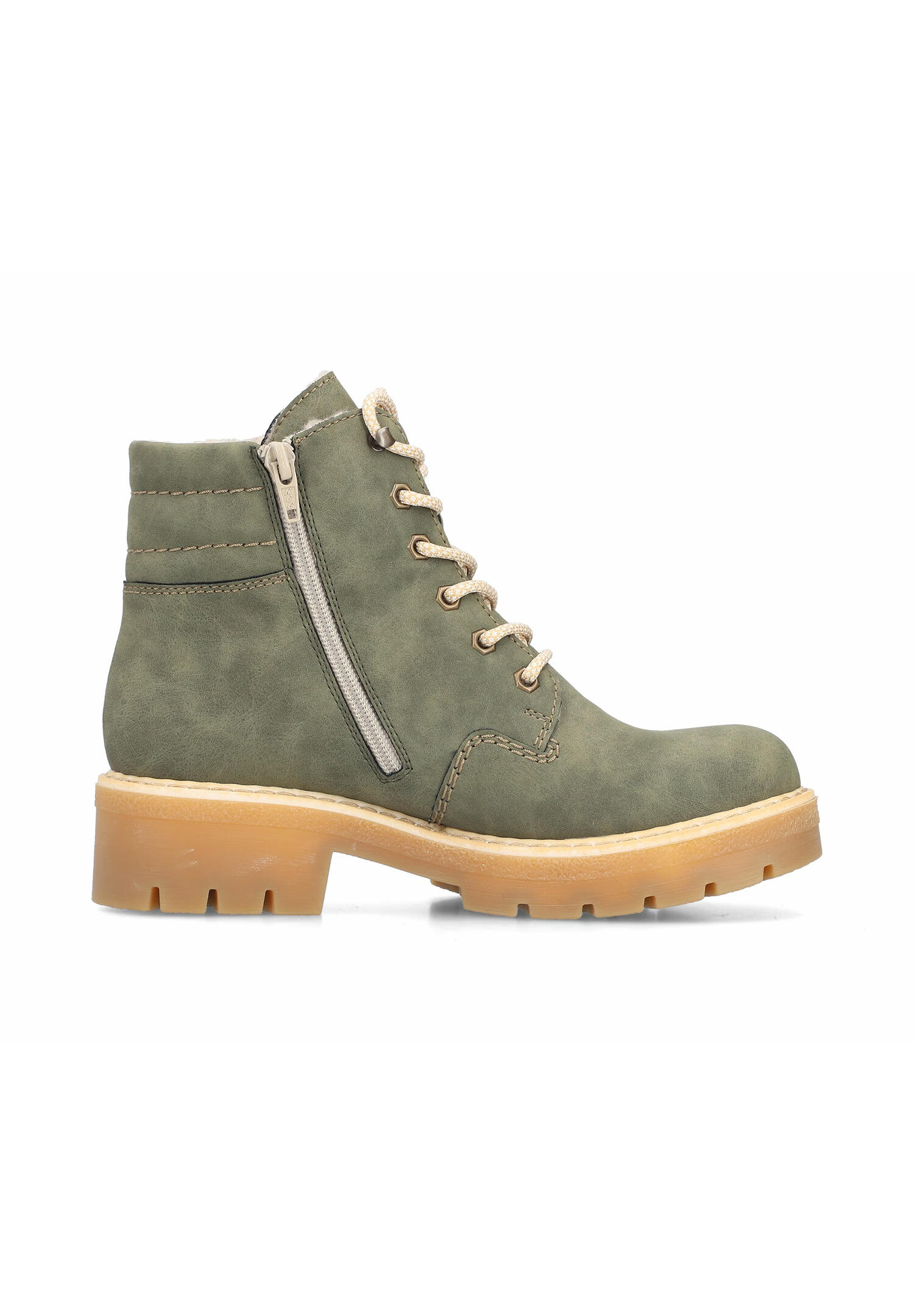 Rieker Damen Schnürstiefel warm gefüttert Stiefelette Y8120-54 grün 2/5