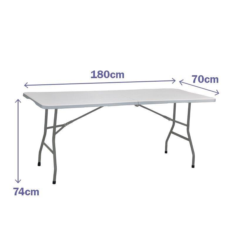 Mesa Plegável Resina Aço 6-8 Pessoas 6/7