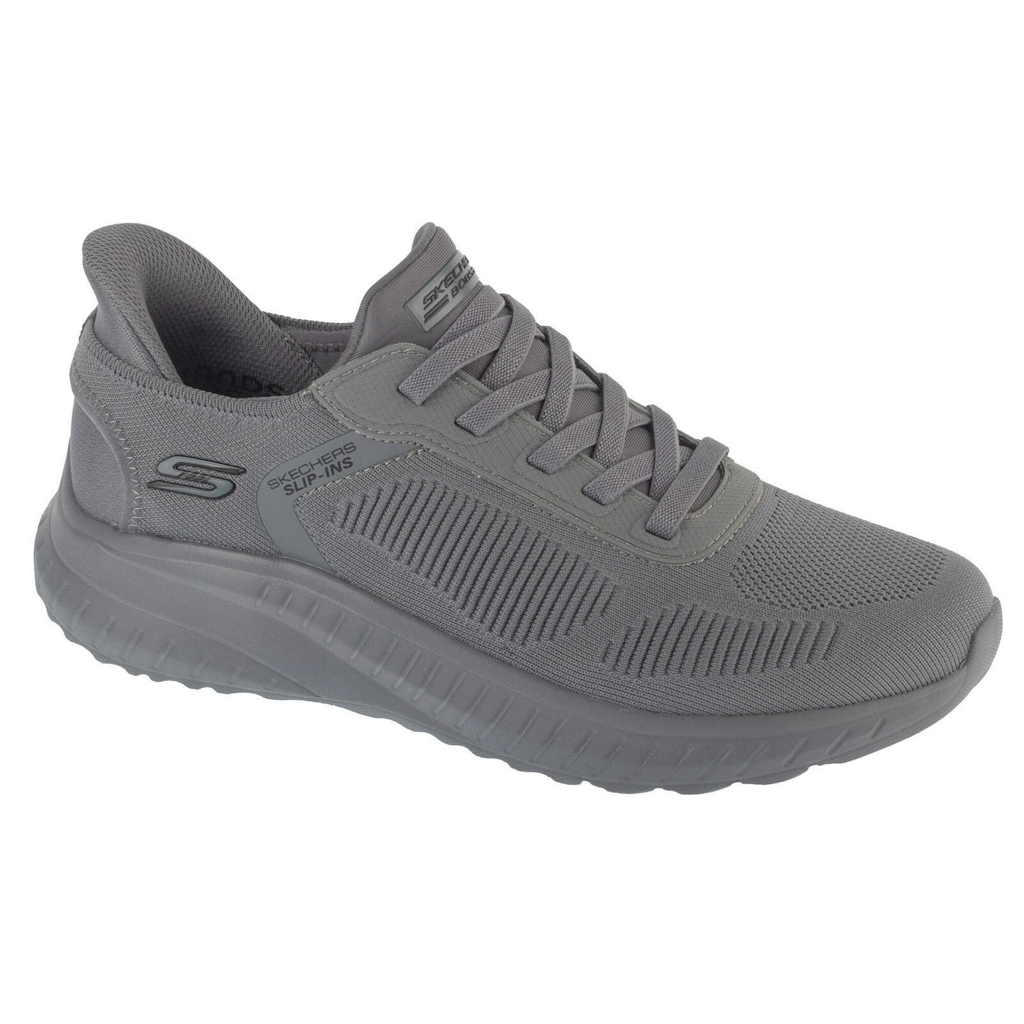 Skechers - Chaussures Slip-ins: Bobs Sport Squad Chaos - Solid Step - 118312-dkgy Gris - Baskets - Gris - Decathlon