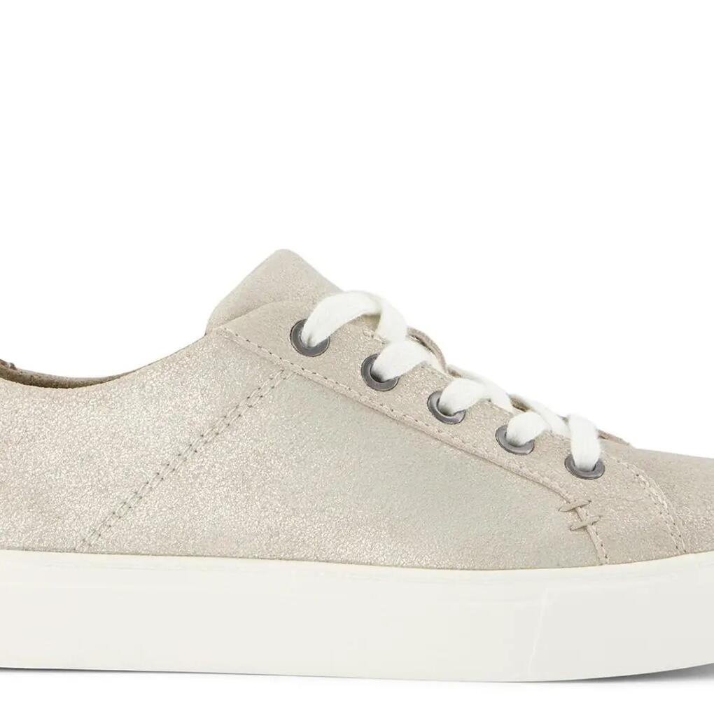 Toms Kameron Women's Trainers - Leather Lace-Up Sneakers with Metallic Heel