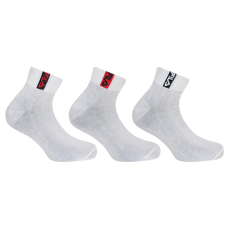 Fila 3-pack bambusowe skarpetki quarter białe 43-46