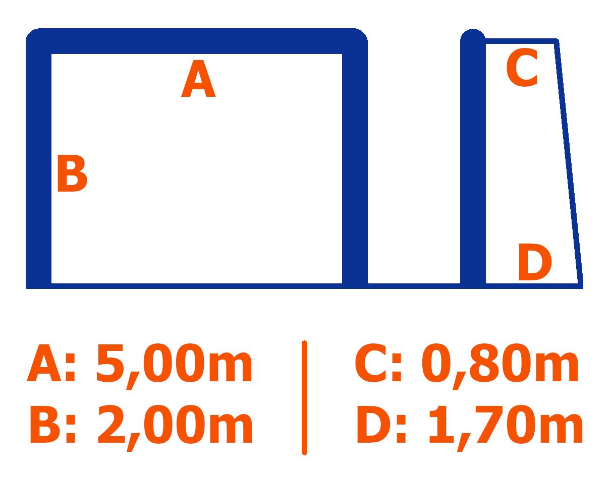 Filet de but de football 500x200cm - Vert 2/3