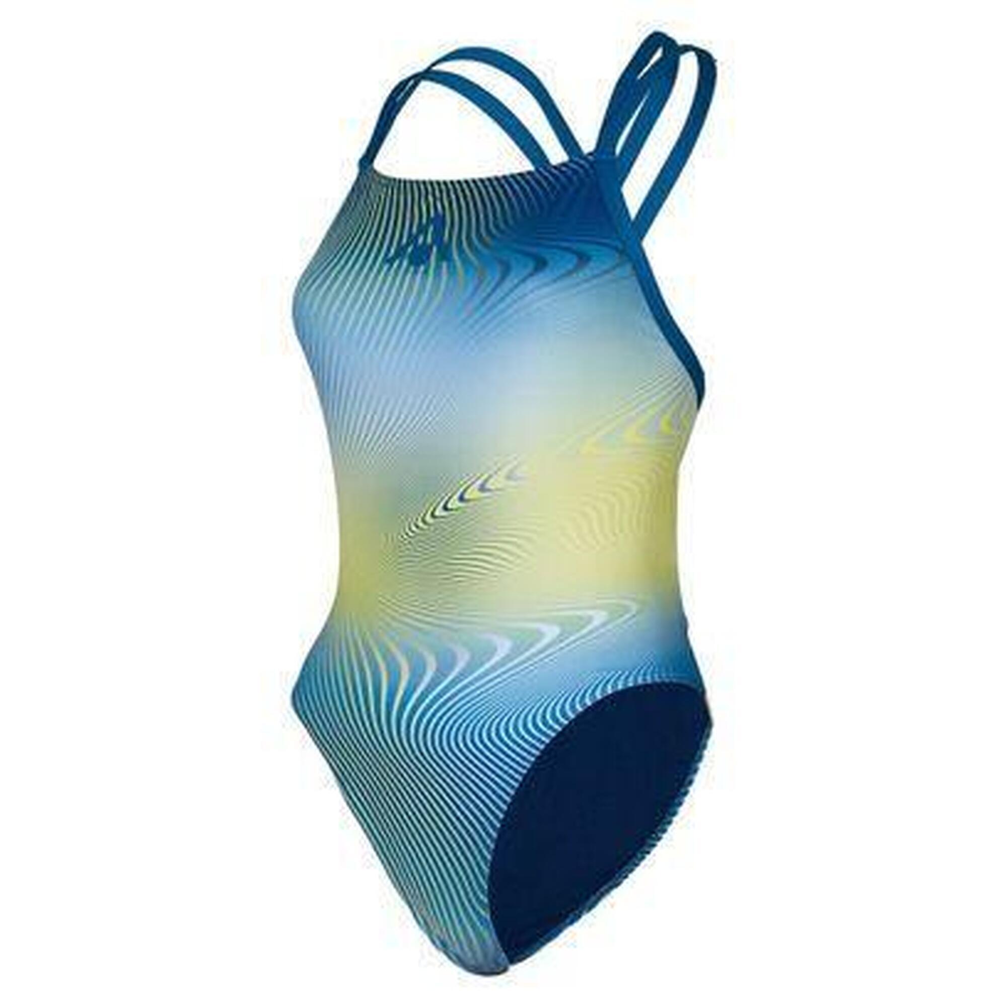 Aqua Sphere - Maillot De Bain Femme 1 Pièce Aquasphere Essential Open Back Bleu - Maillot De Bain 1 Pièce - Jaune|vert - Decathlon