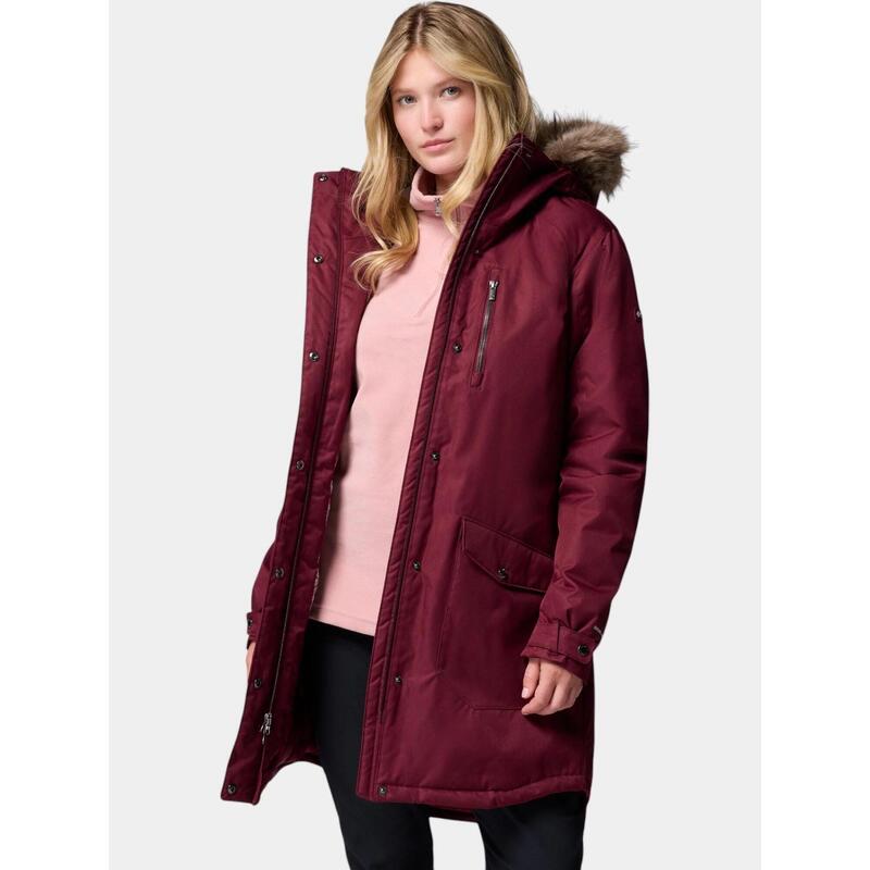 Jacheta de iarna Suttle Mountain Long Insulated Jacket - rosu femei
