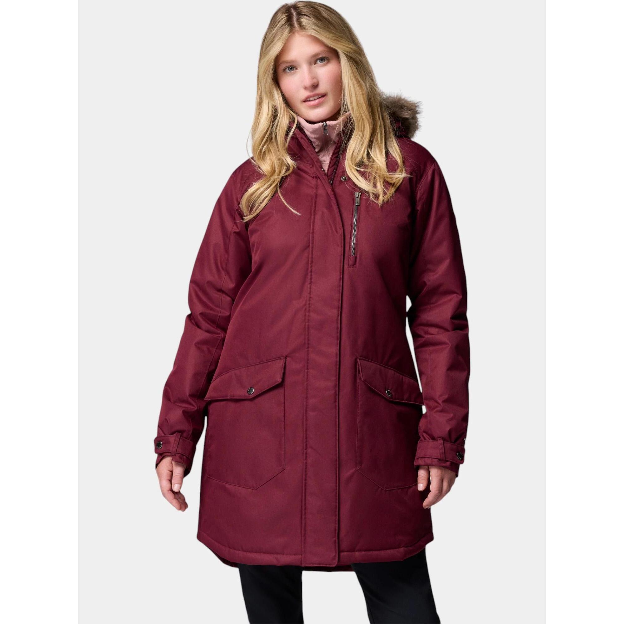 Columbia - Manteau D'Hiver Femme Suttle Mountain - Doudoune Synthétique - Rouge - Decathlon