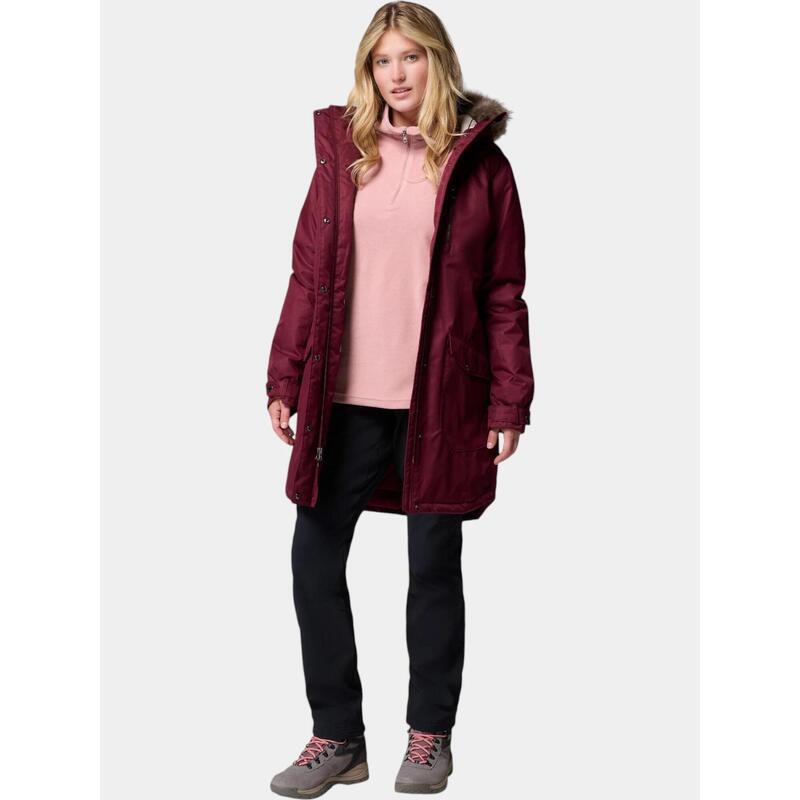 Jacheta de iarna Suttle Mountain Long Insulated Jacket - rosu femei