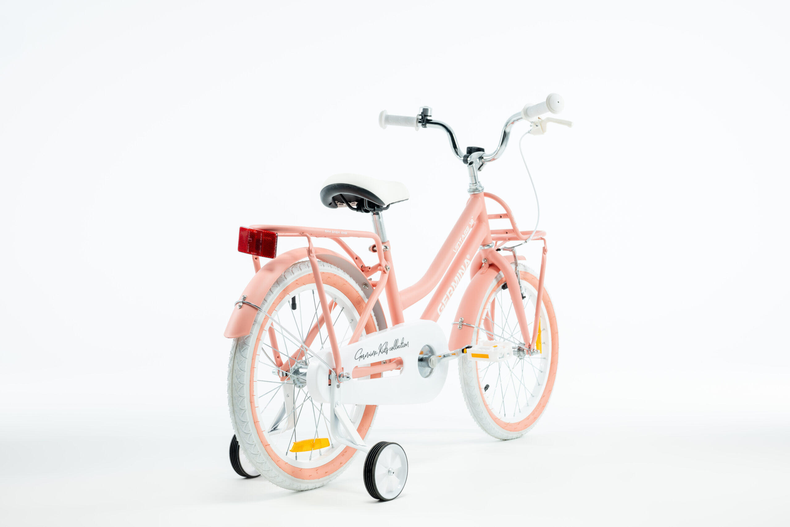 Kinderfiets GERMINA voor meisje 18 inch met zijwieltjes, bagagedrager 3/5