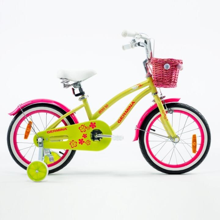 Kinderfiets GERMINA 16 inch cruiser strand stadsfiets met mandje 2/7