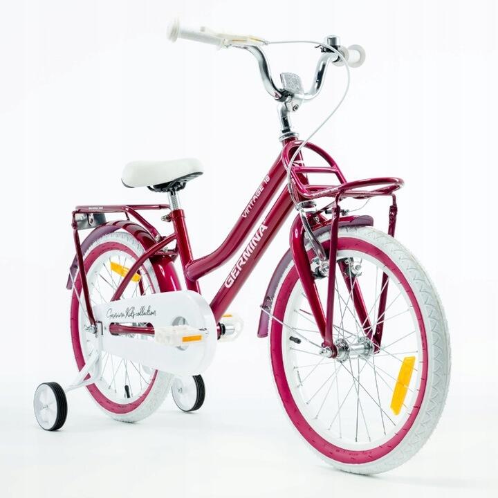Kinderfiets GERMINA voor meisje 18 inch met zijwieltjes, bagagedrager 2/3