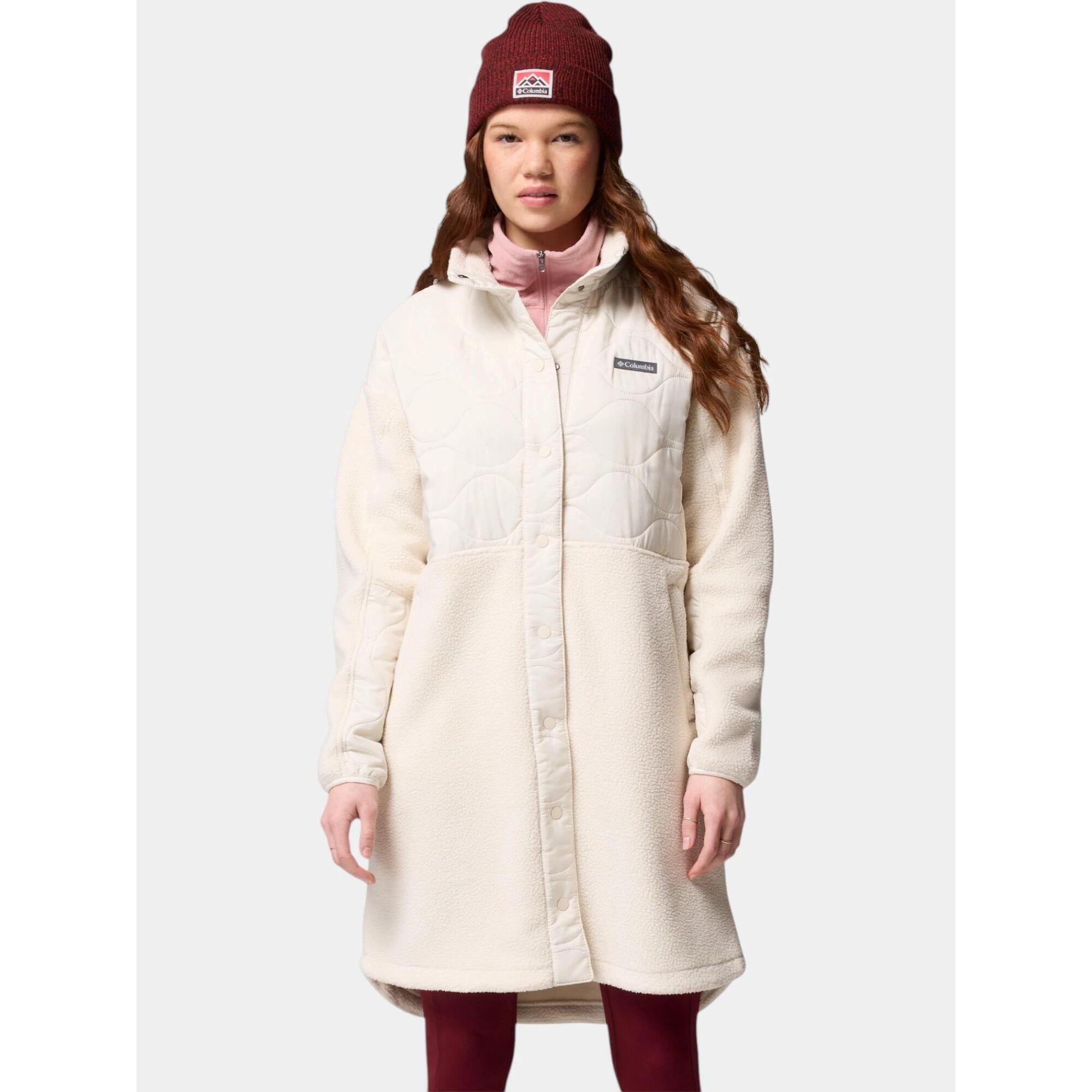 Columbia - Veste Femme Cloud Point Long - Manteau - Beige - Decathlon