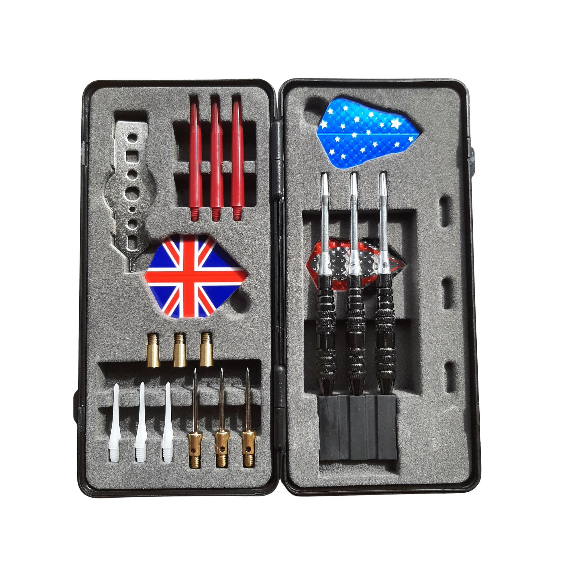 MASTER Šipky MASTER Black and Silver v dárkové krabičce 3ks - softip-steel 16g set