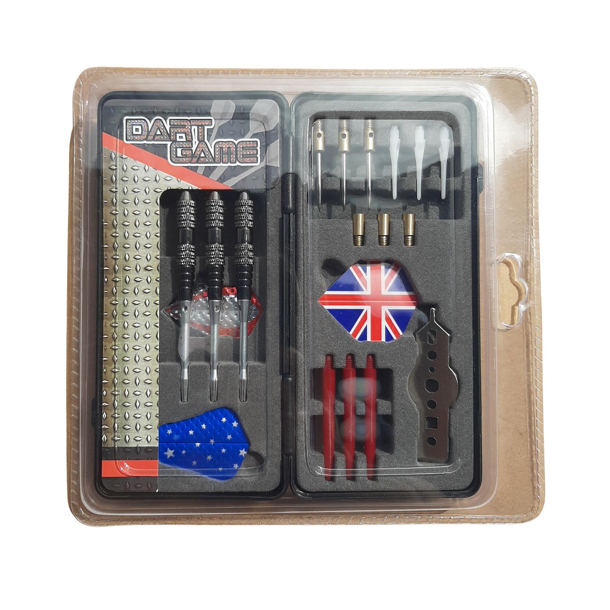 Šipky MASTER Black and Silver v dárkové krabičce 3ks - softip-steel 16g set 3/4