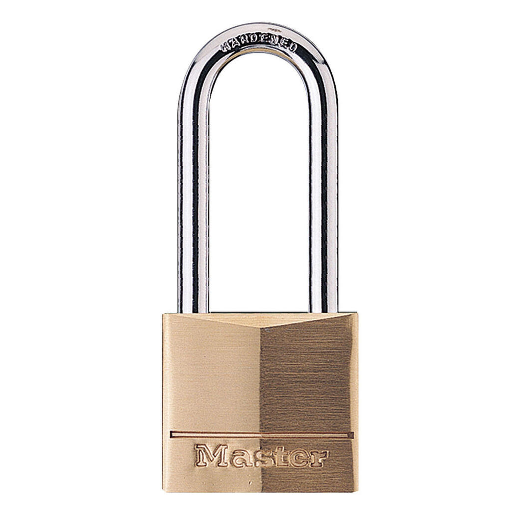 140EURDLH Key Padlock with Brass Body and High Shackle, Gold, 8,9 x 4 x 1,3 cm