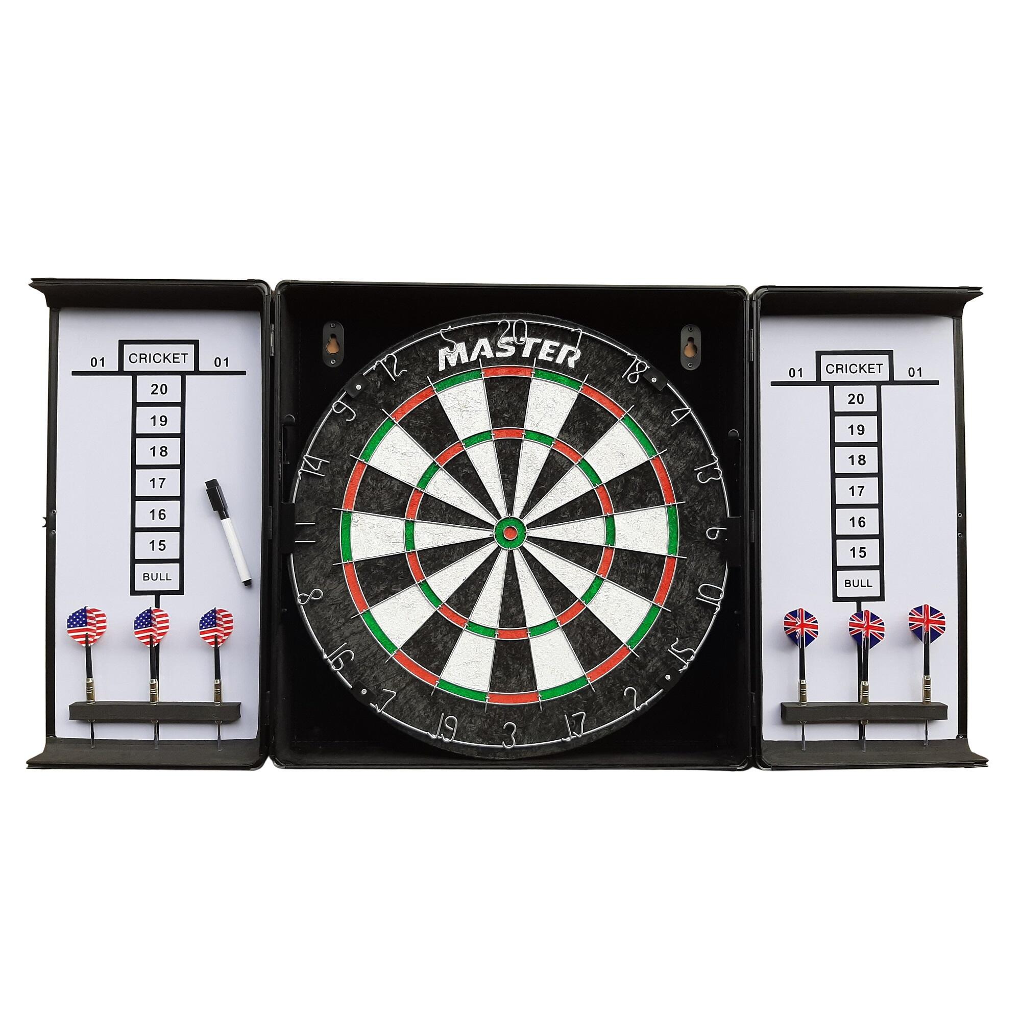 MASTER Hliníkový kabinet s terčem a šipkami MASTER