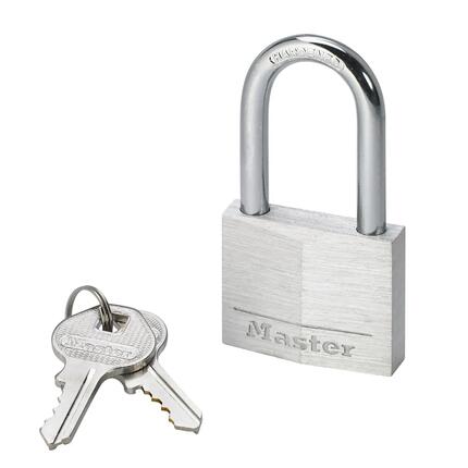 Aluminium hangslot middelhoge beugel, Sleutel, 40 x 76 x 13 mm
