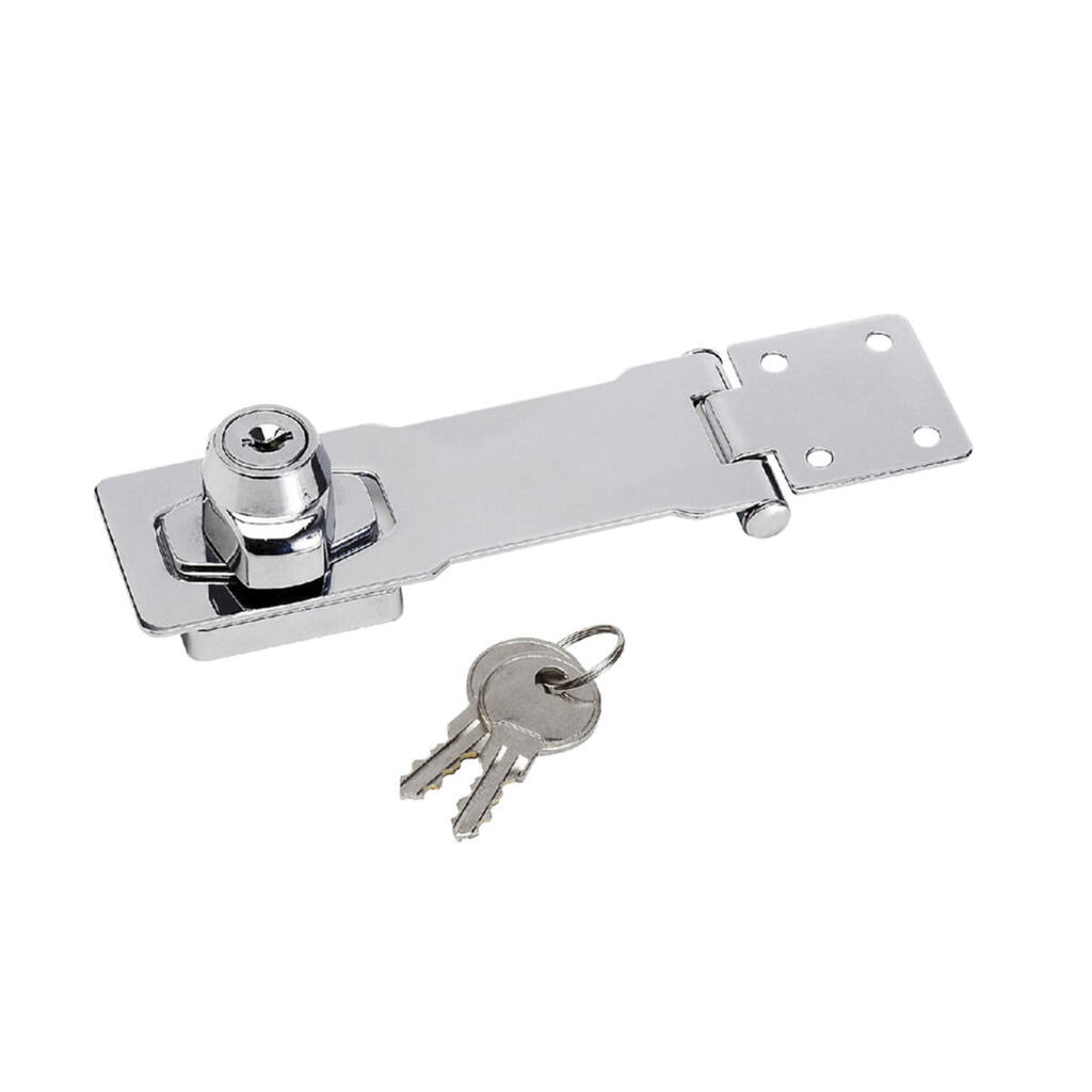 725EURD Door Glasp on Hasp with Key Lock, 11,8 x 4,1 cm