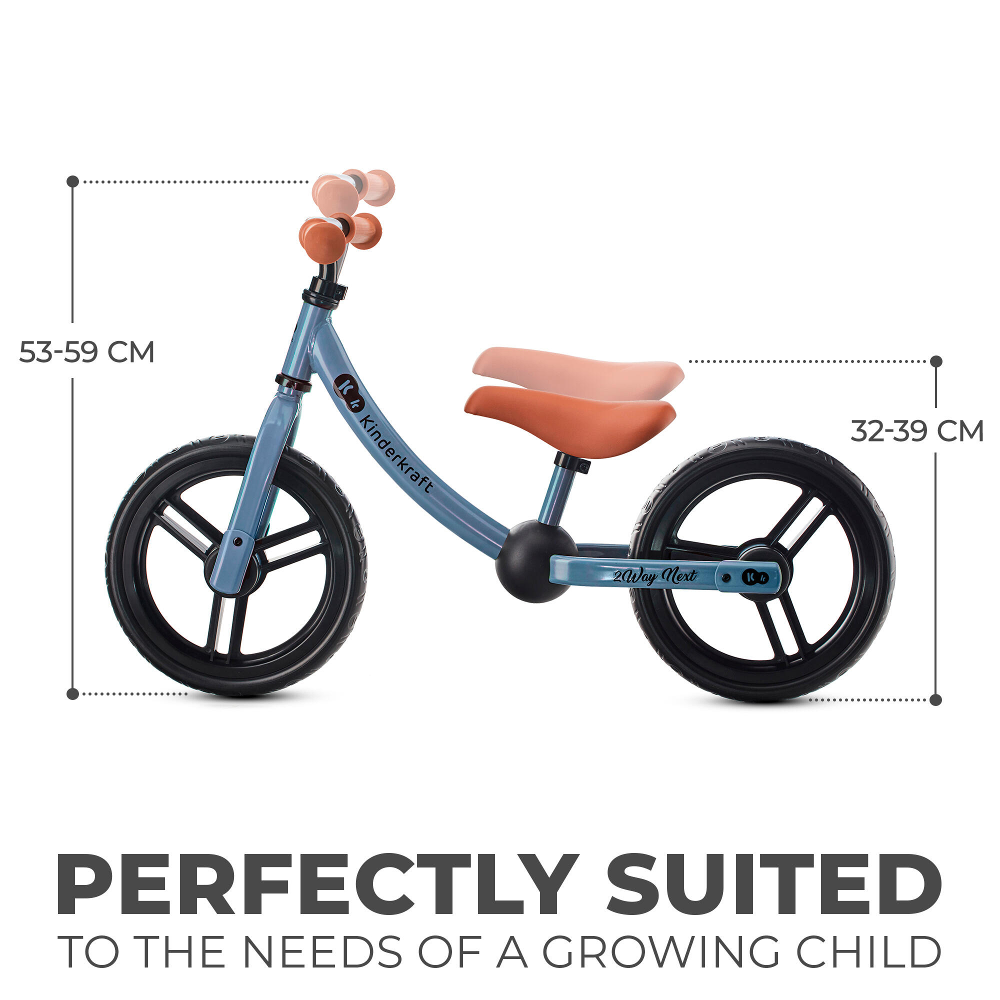 Vélo d'équilibre Kinderkraft 2way next Bleu 3/7
