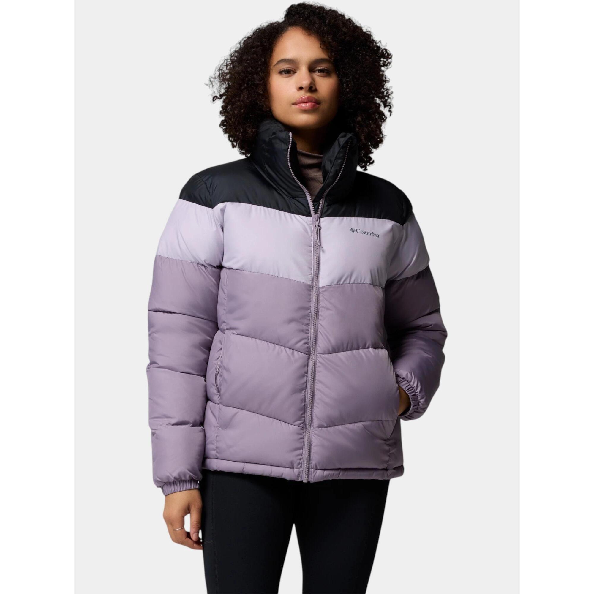 Columbia - Veste Femme Puffect Ii Colorblock - Veste - Noir|violet - Decathlon