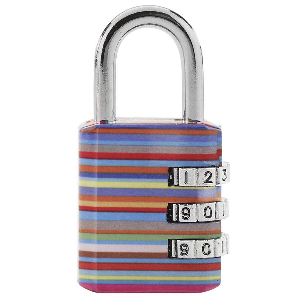 1509EURDAST Combination Padlock with Printed Design, Random Color
