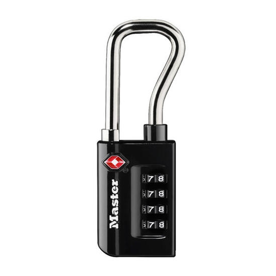 Bagagehangslot met combinatie - TSA-gecertificeerd, Zwart, 10,6 x 3,5 x 1,4 cm