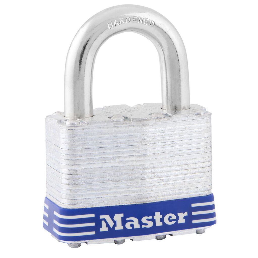 5EURD Laminated Padlock with Key, Grey, 7,4 x 5,1 x 3,3 cm