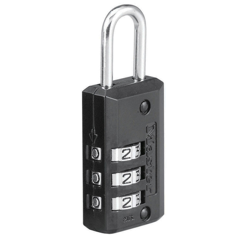 646EURD Combination Padlock with Zinc Body, Black, 6,3 x 2 x 1 cm