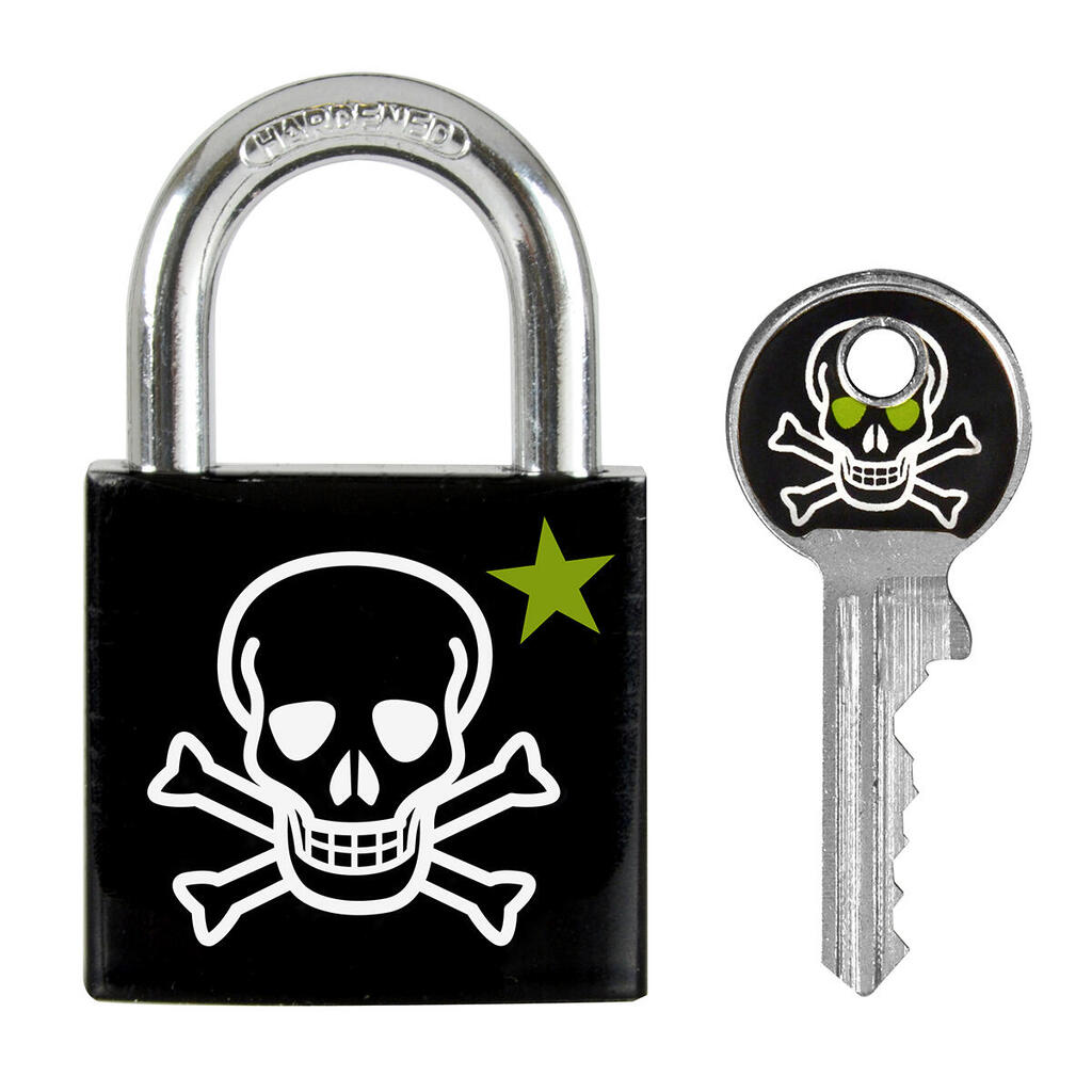 3430EURDSKULL Key Padlock with Skull Printed, Skull, 5,3 x 3 x 1,5 cm