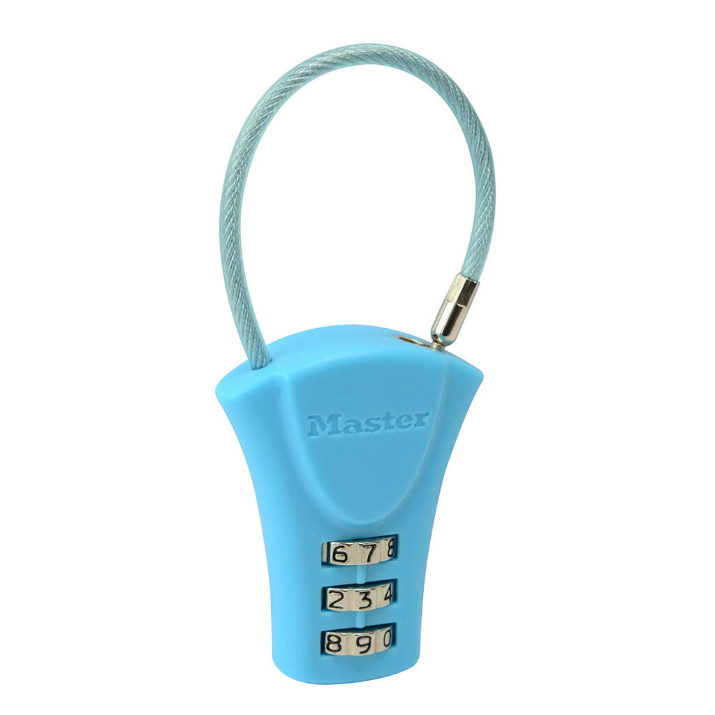 4623EURDAST Combination Padlock with Cable, Random Color, 9,5 x 3,7 x 1,4 cm