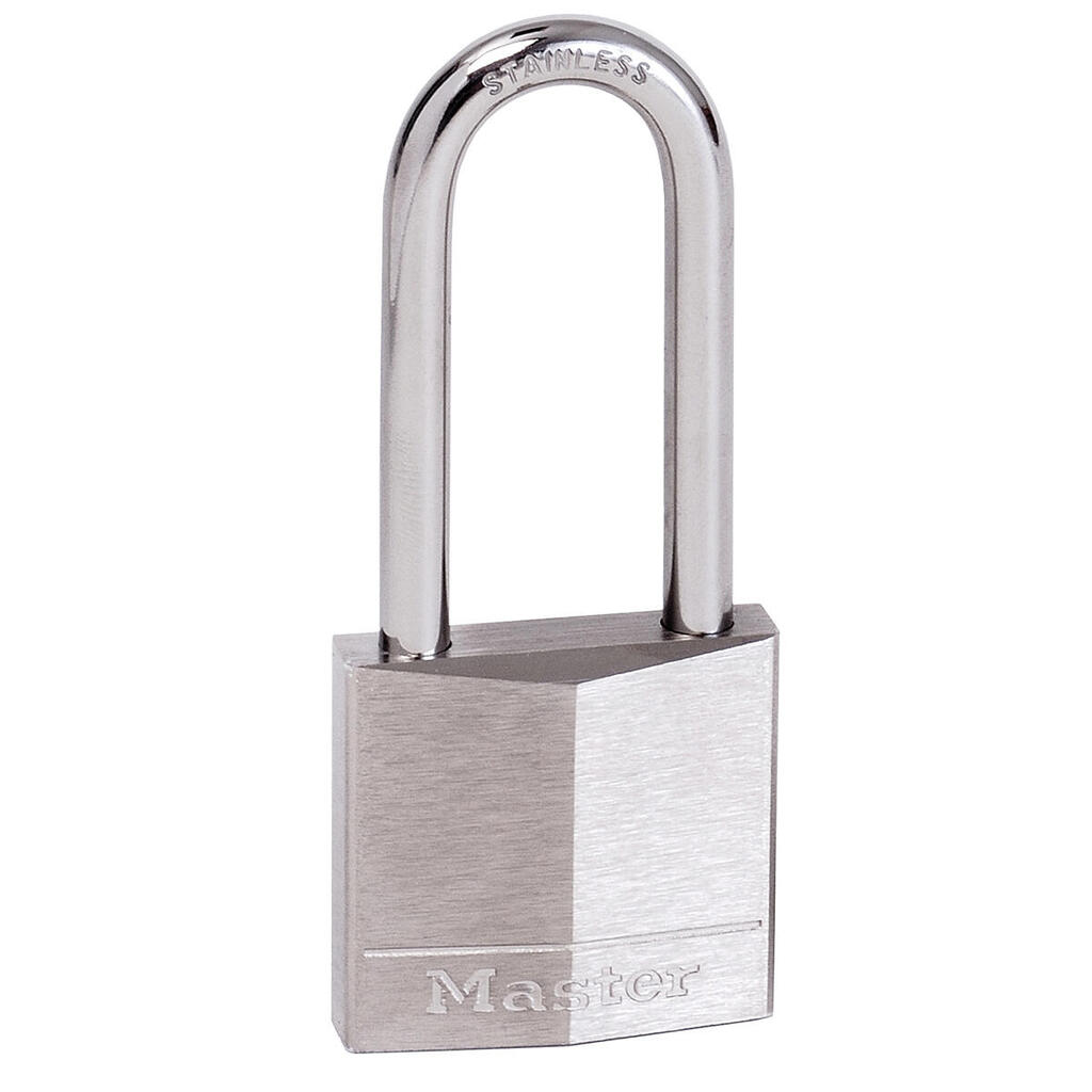 640EURDLH Marine Padlocks with Key and Long Shackle, Grey, 9,5 x 4 x 1,3 cm