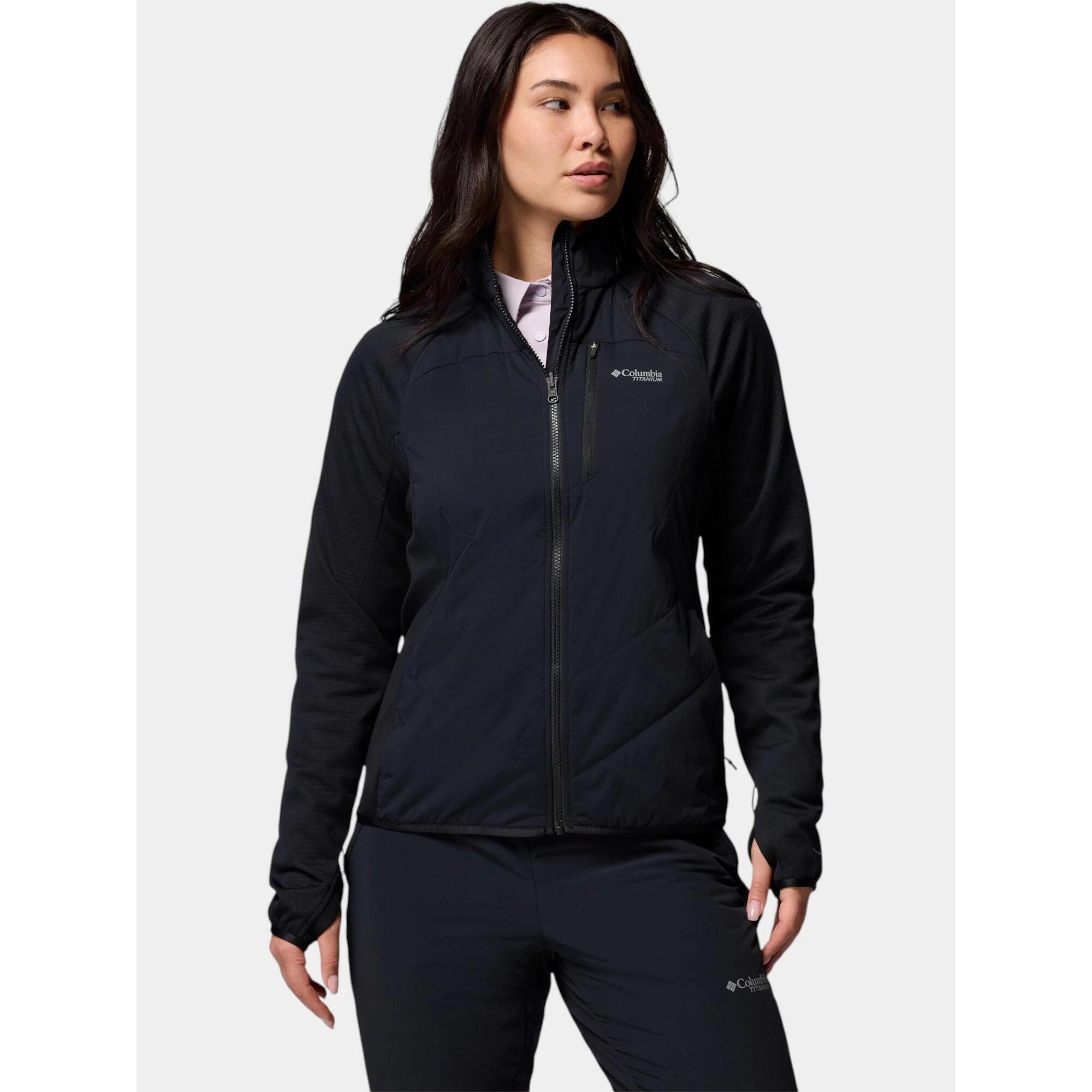 Columbia - Pull Femme Arctic Crest Hybrid - Polaire - Noir - Decathlon
