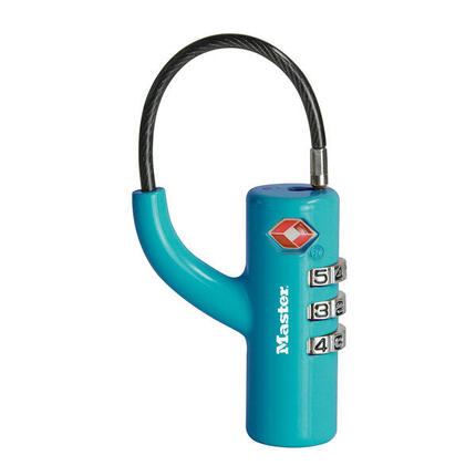 Master Lock 4717EURDBLU Cadenas à Combinaison TSA, Bleu, 8,1 x 1,8 x 1,8 cm