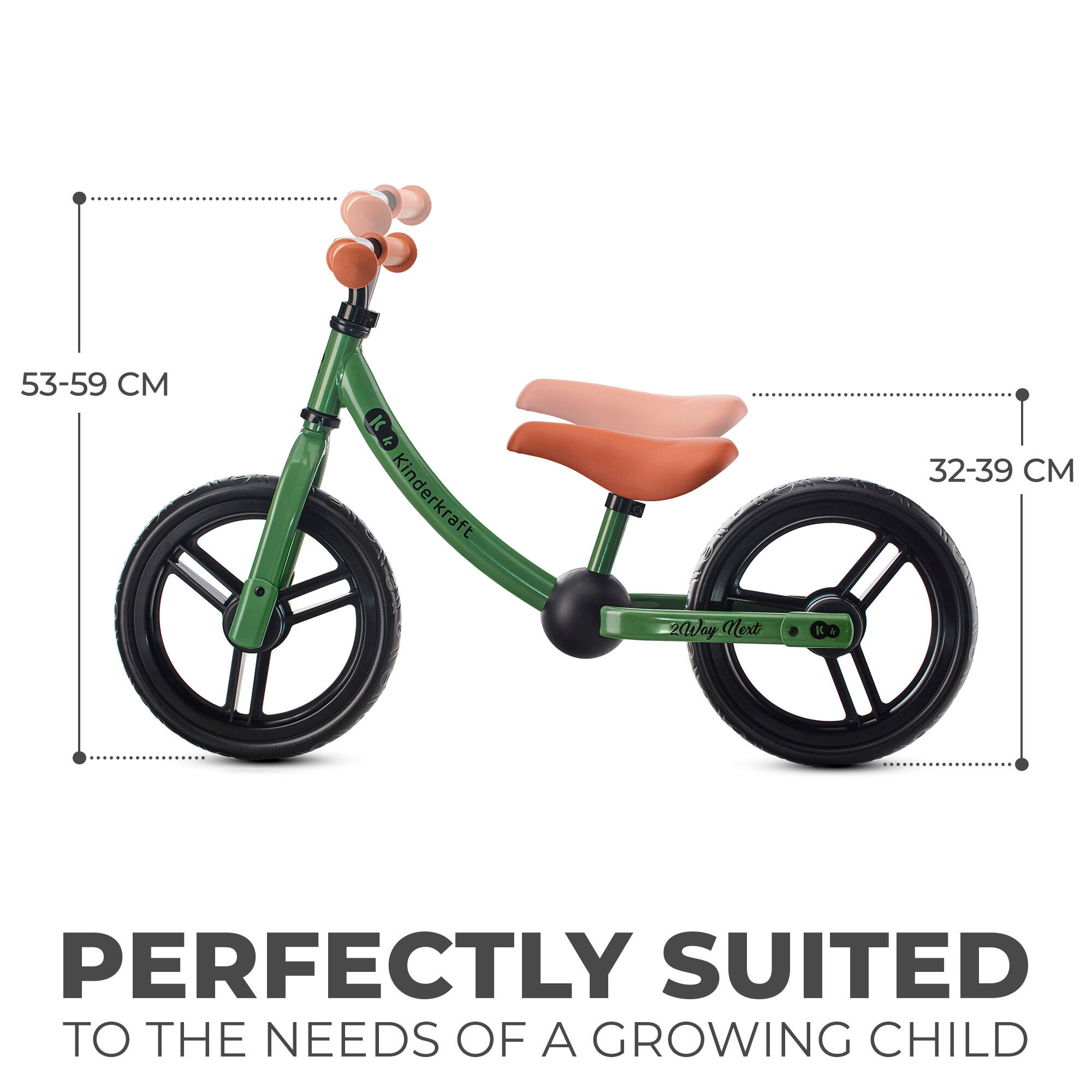 Vélo d'équilibre Kinderkraft 2WAY NEXT Vert clair 3/7