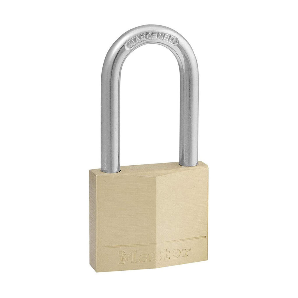 140EURDLF Key Padlock with Brass Body and Medium Shackle, Gold, 7,6 x 4 x 1,3 cm