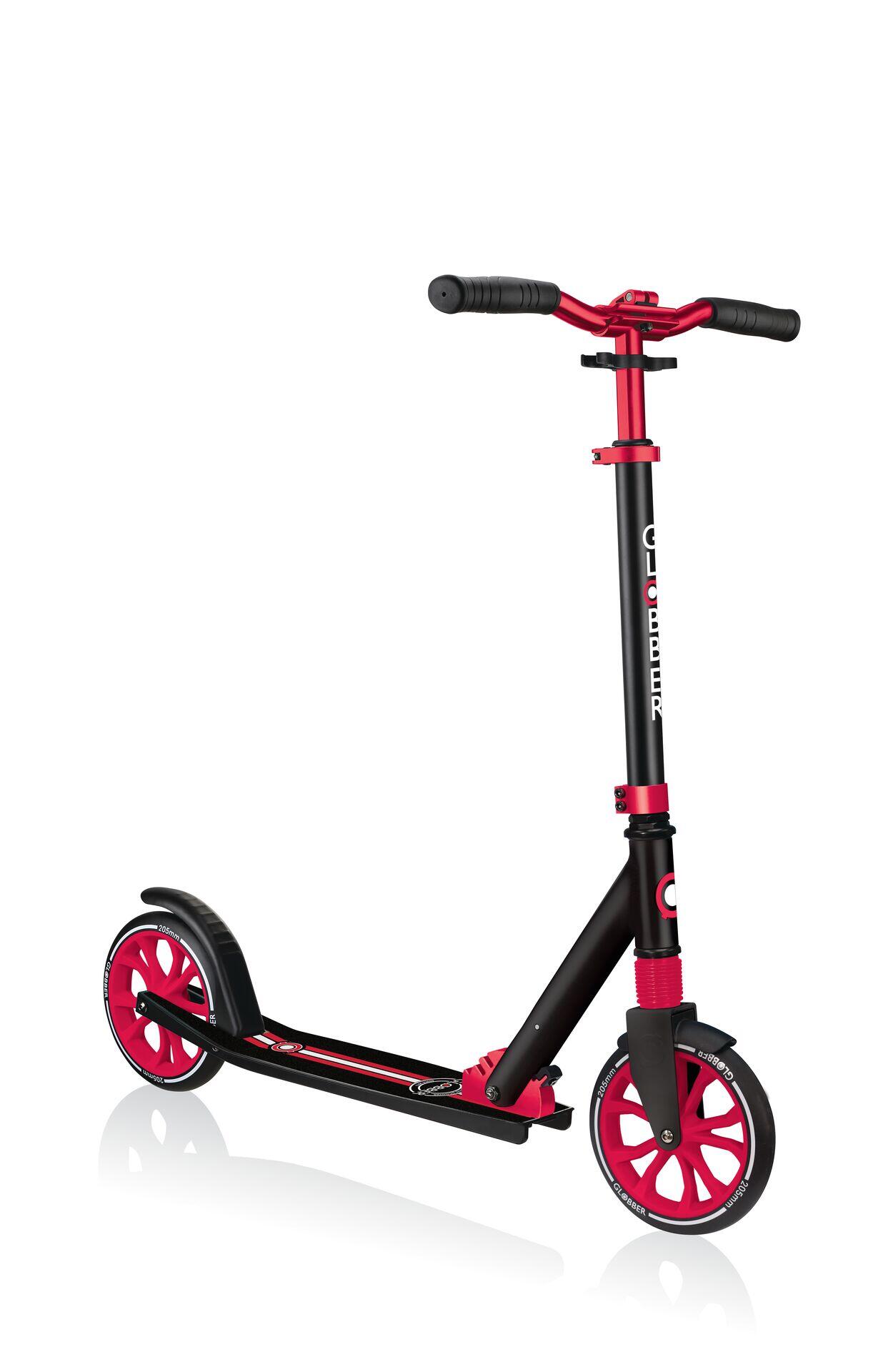 Trottinette NL 205  grandes roues - Noir-Rouge 8/14