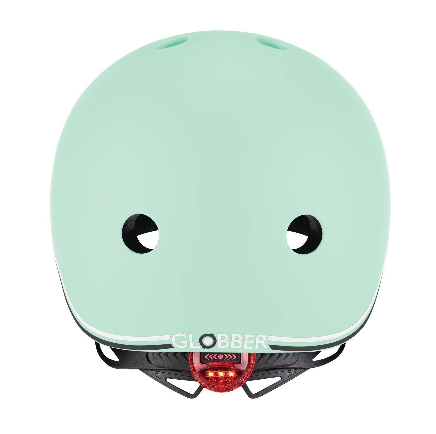 Casco bambino Globber Go Up Lights Verde pastello 11/13