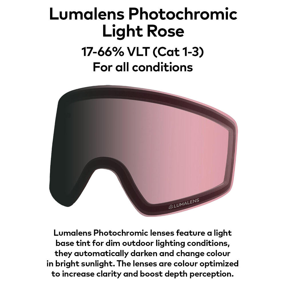 PXV Lunettes De Ski Unisexes - Classic Grey/LL Photochromic Light Rose 5/5