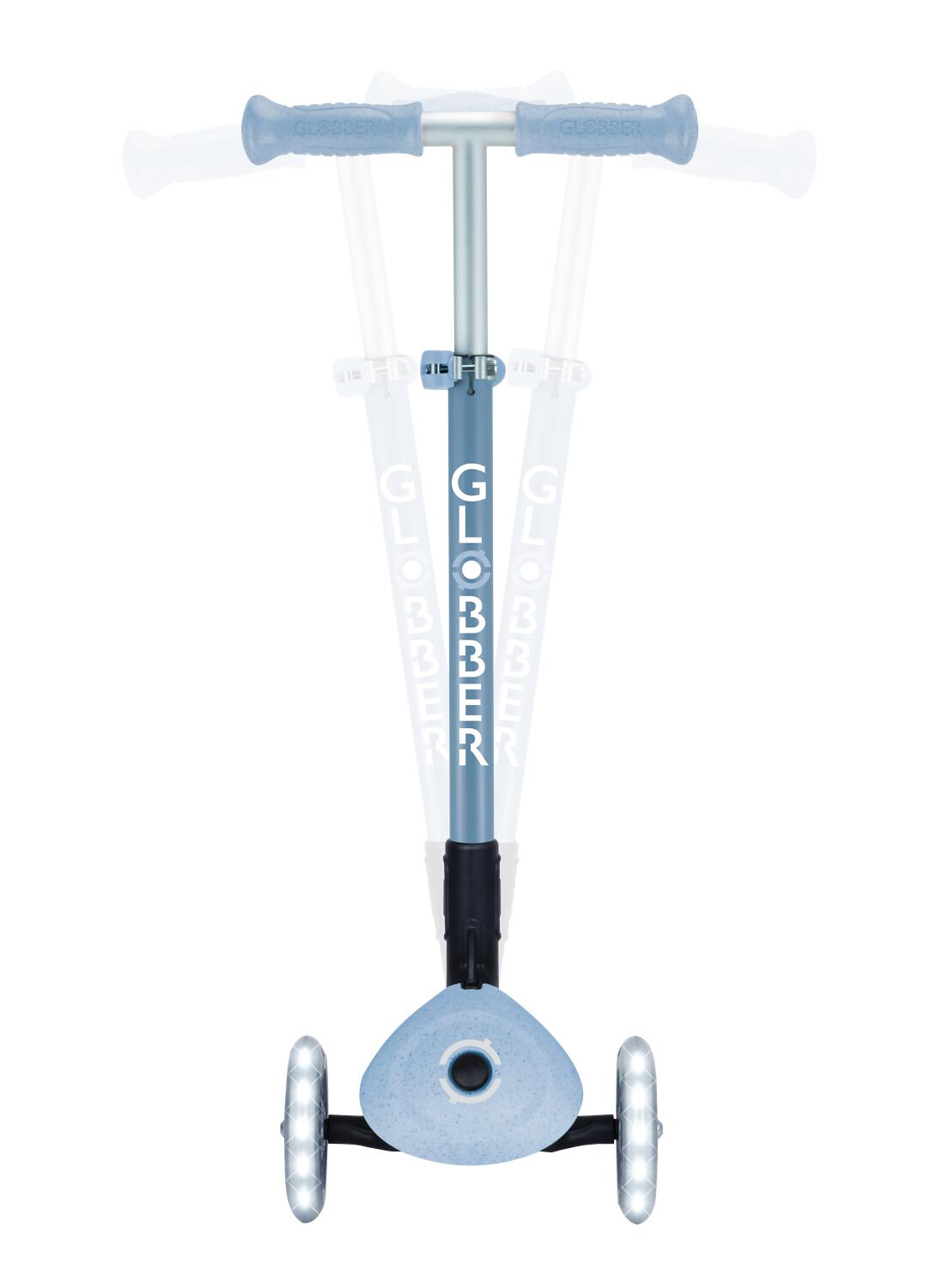 Globber Primo ECO foldable lights step in blueberry 12/14