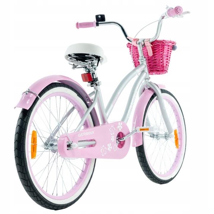 Rower dziecięcy dla dziewczynki plażowy miejski GERMINA 20 cali