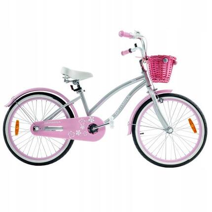 Rower dziecięcy dla dziewczynki plażowy miejski GERMINA 20 cali
