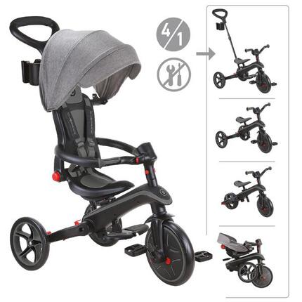 Tricycle EXPLORER 4-en-1 Évolutif & Pliable - Rose pastel