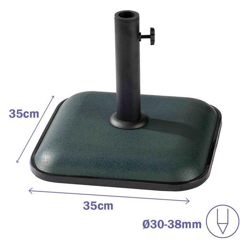 Base de Sombrilla Marbueno Cuadrada 11KG Verde 35X35X5,2 cm 3/4